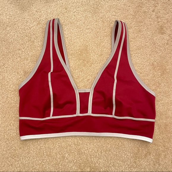 ❗️SOLD❗️Free People You’re A Peach Bra Red with Reflection Seam NWOT L - Picture 5 of 8